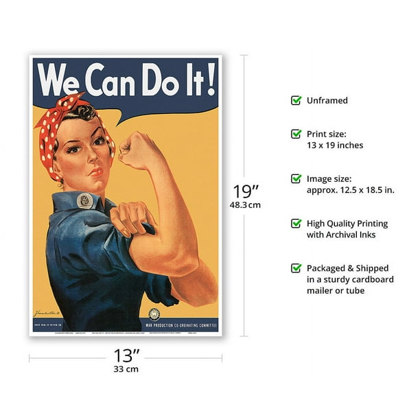 We Can Do It - Rosie the Riveter - Vintage War Poster by J. Howard