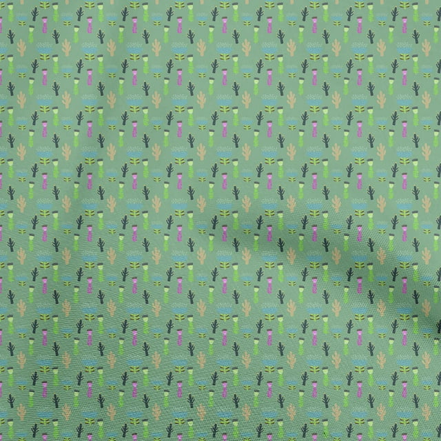oneOone Polyester Spandex Light Green Fabric Kids Sewing Material Print Fabric By The Yard 56 Inch Wide