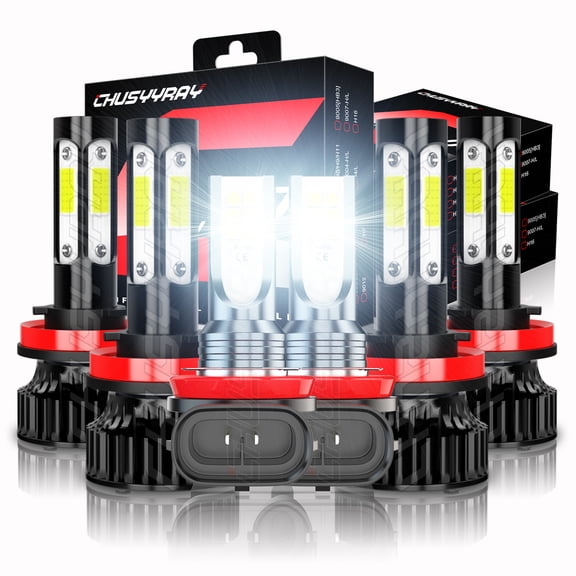 For Ford Fusion 2019-2020 6Pcs 6000K LED Headlight Fog Light Bulbs Kit Easy Installation