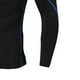 thumbnail image 5 of Camisas de compresión de alta elasticidad para hombre, camiseta deportiva de manga larga para entrenamiento atlético, líneas negras y azules M, 5 of 11