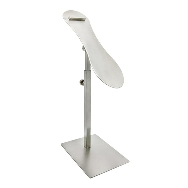 DOLITY Shoe Display Stand Adjustable Shoe Riser Stable Base Men Leather Shoe Shelf High Sliver