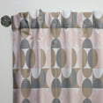 thumbnail image 3 of Designart 'Circular Retro Pattern IV' Mid-Century Modern Curtain Panel, 3 of 5
