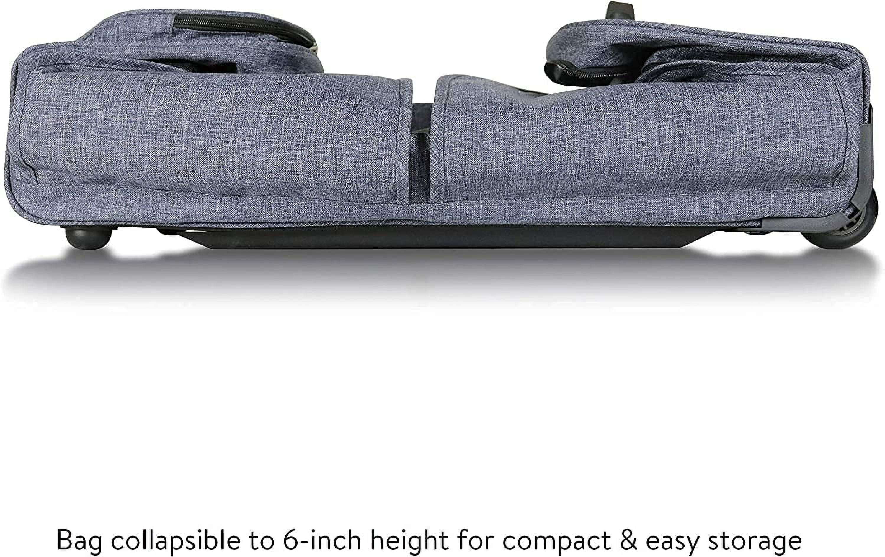 Mavii Dance Bag with Garment Rack, 28 inch Rolling Duffel With, Ideal for Competitions & Travel, Easy-assembly Lightweight Aluminum Clothes Rack, Wheeled Upright Luggage, Heathered Gray