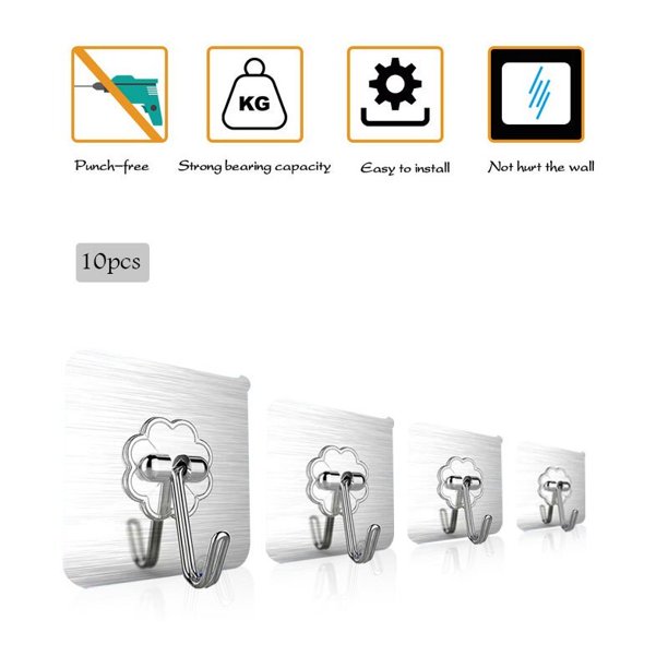 5 ganchos transparentes fuertes adhesivos para puerta, pared, ganchos de succión, ventosa para cocina, baño Gao Jiahui unisex