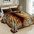 thumbnail image 2 of JML Soft Plush Fleece Blanket for Bed Queen 75"x87" 5lb,2 Ply Raschel Blanket Tiger, 2 of 7