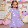 thumbnail image 2 of Girls Short Sleeve Polos Dress with Pockets Back to School Uniform Summer Casual Flowy Dresses, 2 of 5