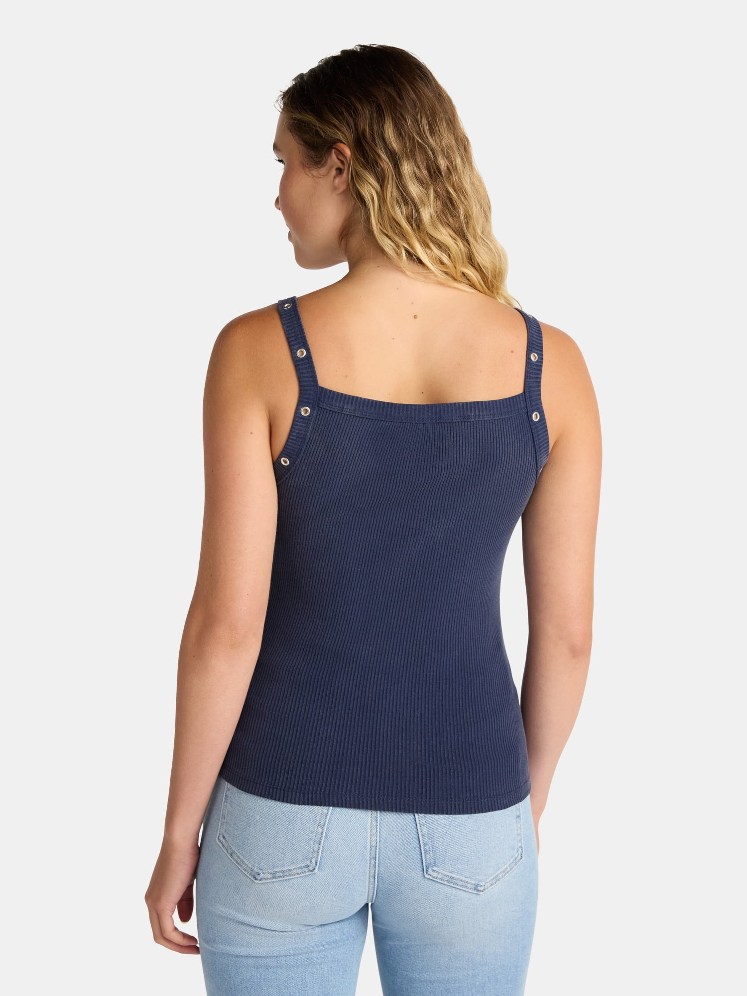 Shelby Mustang Women's Graphic Tank Top with Snap Accents, Sizes XXS-XXL