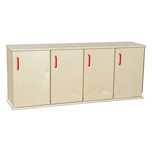 Wood Designs Contender Four-Section Stackable Lockers with Doors