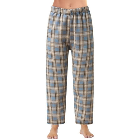 

Women Pants Winter Thick Warm Plaid Pajama Pants Soft Pants Loose Homewear Sleepwear Pants Business Work Trousers