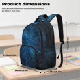 thumbnail image 7 of SEANATIVE School Backpack for Teen Girls Boys Elementary Middle High School Rucksack Bookbag Lightweight Schoolbag with Zipper Front Pocket for Travel, Abstract Pattern Blue, 7 of 7