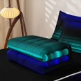 thumbnail image 5 of Erosebridal Blue Cyan Lines Abstract Zipper Twin Comforter Sets with Fitted Sheet and 2 Pillowcases for Boys Men, Gradient Streak Print Zipper Bedding Set, Black Reversible, 4 Pieces, 5 of 7