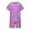 Purple, variant on Hienoo Boys Summer Casual Outfits Solid Color Short Sleeve T-Shirt Shorts Set