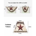 thumbnail image 6 of Waterfall Valances for Windows, Red Texas Star Rustic Kitchen Sheer Valance Curtains, Country Star Berries Wooden Rod Pocket Elegant Swag Valances for Living Room Bedroom, 47.2"x38.5", 3 Panel, 6 of 8