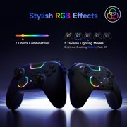 QUCOPRE Bluetooth Controller, Wireless Gaming Controller for PC/Android/iOS/Switch/Switch 2/Steam with Noise-Canceling Buttons,Dual-Stage Triggers,8 Way D-pad,4 Vibration Motors