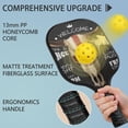 thumbnail image 4 of Pickleball Paddles Set Of 1, Fiberglass Surface, Skull & Tattoo Print, 1 Paddle, 2 Balls & Bag, 4 of 5