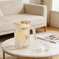 thumbnail image 6 of Large Capacity Pitcher Plastic Water Jug with Lids and Handle, Clear Water Carafe Jug Pitcher Lemonade Juice Beverage Jar, High Temperature Resistant Beverage Pitcher for Cold and Hot Drinks, 6 of 6