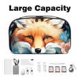 thumbnail image 3 of Fox USB Organizer Charger Pouch Charger Organizer Travel Case Small Box Organizer Storage Container Waterproof Oxford Cloth Electronics Accessories Storage Case 5.9x9.44x3.14 in, 3 of 6