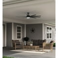 thumbnail image 4 of Hunter 72 inch Outdoor or Indoor Ceiling Fan with LED Light - Black Ceiling Fan with Wall Control, For Patio, Garage, or Porch, Quiet, Standard Mount, 10 Blades - Overton 52618, Matte Black, 4 of 16