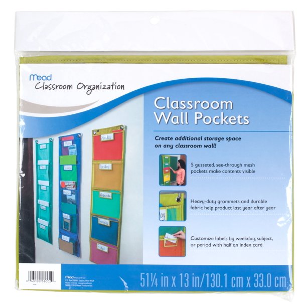 Mead Teacher Supplies 5 Pack Wall, Green