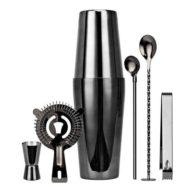 Irfora Juego de cóctel de barra de 6 piezas, kit de coctelera para hacer bebidas, mezclador de acero inoxidable, regalo para hacer Irfora Kit de agitador