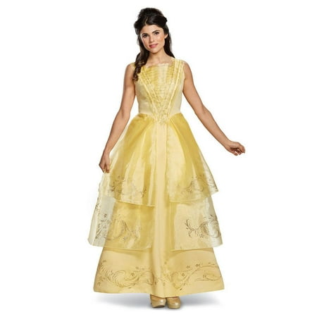 DISNEY BEAUTY AND THE BEAST - BELLE BALL GOWN DELUXE ADULT COSTUME-4-6