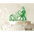 thumbnail image 1 of "Love is Blid Custom Cake Topper Personalized Glitter Cake Topper Color Option Available 6""-7"" Inches Wide", 1 of 1