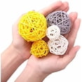 thumbnail image 4 of 36 Pcs Wicker Rattan Balls Decorative Balls for Vase Centerpiece Bowls Orbs Filler for Home Decor,4 Sizes(Yellow, Gray, White), 4 of 6