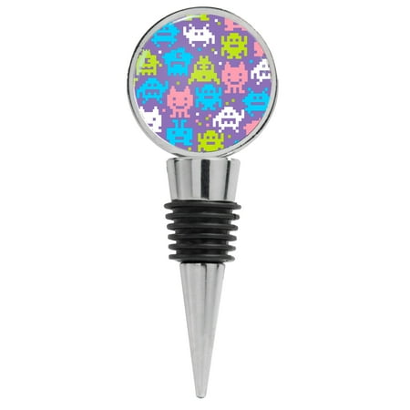 

Pattern of Colorful Pixelated Aliens Wine Stopper