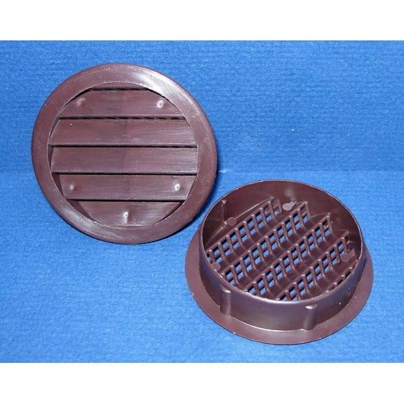 Maurice Franklin 1.5" Round Plastic Vent - Brown - Package of 6