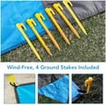 thumbnail image 6 of Hgallory Polyester Picnic Outdoor Blankets, Gradient Portable Foldable Picnic Mats for Beach Camping Hiking, with 1 x Carry Pouch, 4 x Stakes and 1 x Carabiner, 1PC, 79"x83", Blue, Rectangle, 6 of 9