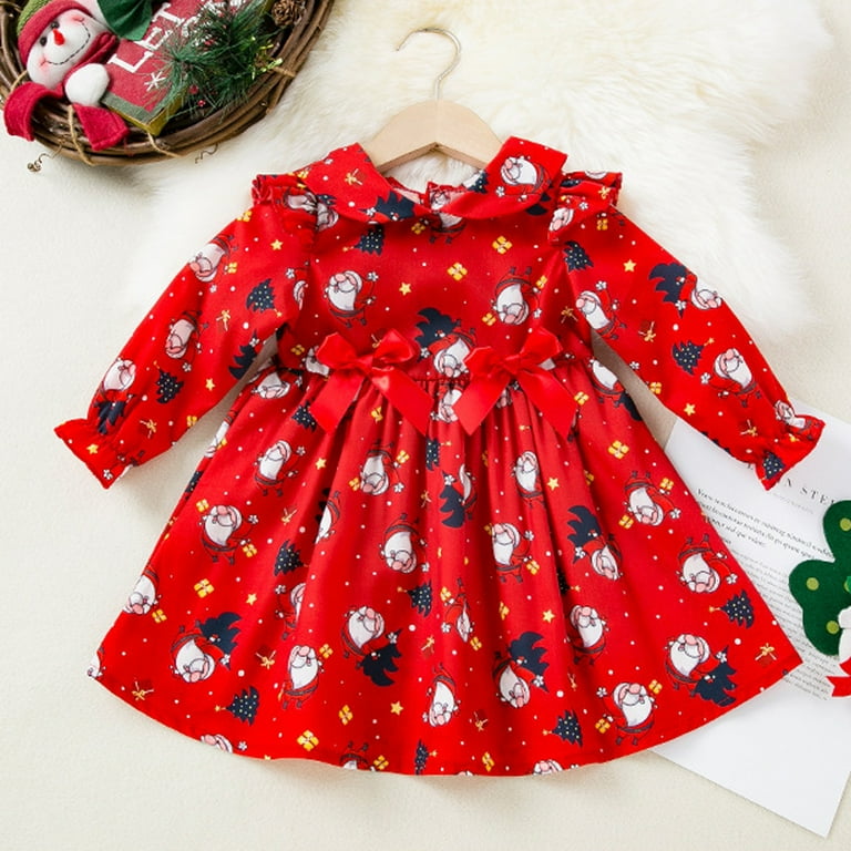 Odeerbi Girls Christmas Dress Infant Girls Clothes Princess Dress Santa  Claus Characters Dressed Up In Tulle Skirts Red 3-6 Months - Walmart.com