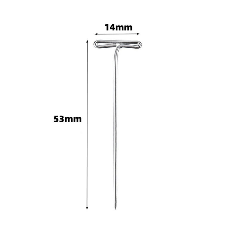 200pcs T Pins, 2 Inch Sewing Pins, Stainless Steel Wig Pins For