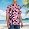 thumbnail image 3 of Pofeuu Cute Panda Print Hawaiian Shirt for Men Sleeves Casual Button Down Summer Beach Dress Shirts T-Shirts,Medium, 3 of 7