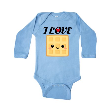 

Inktastic Waffle Lover I Love Waffles Gift Baby Boy or Baby Girl Long Sleeve Bodysuit