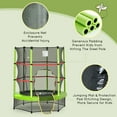thumbnail image 5 of Outsunny Φ5FT Kids Trampoline with Enclosure Net, Springless, Safety Pad and Steel Frame for Indoor, Toddler Round Bouncer for Age 3 to 6 Years Green, 5 of 9