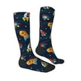 thumbnail image 3 of Balery Spaceships And Stars Fun Novelty Socks Men'S Women'S Crew Socks Funny Crazy Novelty Socks Quirky And Cool Socks, 3 of 9