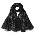thumbnail image 3 of Clearance! Baberdicy Women Fashion Cotton and Linen Scarf Scarf Printed Thin Scarf Black, 3 of 4