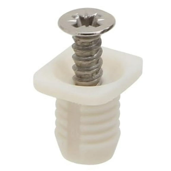 Silverline 8mm Plastic Hinge Dowel Inserts with Screws, 500 Pcs (500)