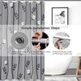 thumbnail image 5 of Extra Long Shower Curtain 84 inch Length, Modern Minimalist Shower Curtain Set for Bathroom, Water Resistant Polyester Fabric Machine Washable, 5 of 6