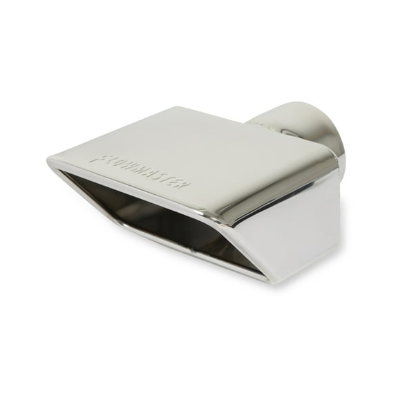 Flowmaster 15354 Exhaust Tip - 2.50 in. Polished Angle Rolled Edge