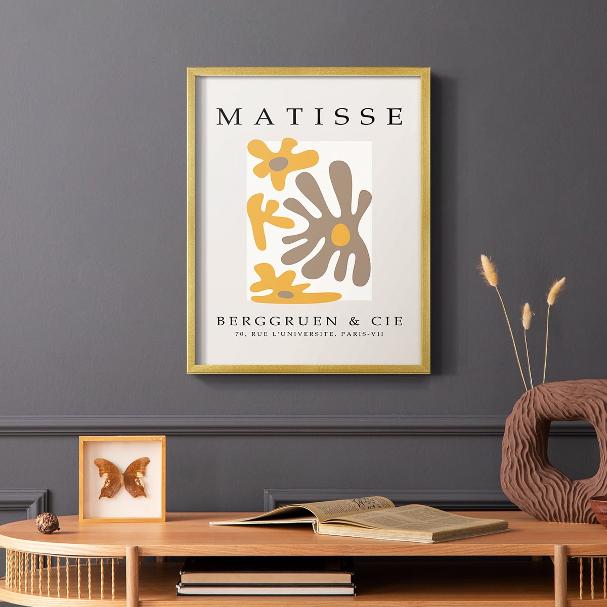 Matisse CCCXLIII in Gold Solid Wood 11 x 14 Framed Print