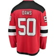 thumbnail image 3 of Men's Fanatics Nico Daws Red New Jersey Devils Home Breakaway Player Jersey, 3 of 3