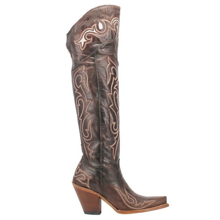 

Dan Post Boots Womens Kommotion Snip Toe Casual Boots Over the Knee High Heel 3 & Up