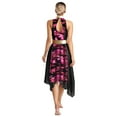thumbnail image 2 of iiniim Robe de Danse de Louange pour Femmes Adultes Col Montant Ourlet Irrégulier Costume de Performance Liturgique Noir G, 2 of 5