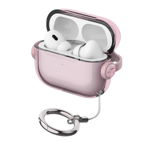 Allytechgroup Clear AirPods 3rd Gen (2021) Case Cover with Keychain, [Anti-Yellowing] Protective Cover Compatible with Apple AirPods 3rd Generation(2021) Wireless Charging Case, Pink