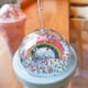 thumbnail image 3 of 550ml Rainbow Plastic Water Bottle Double Layer Sequins Drinking Cup With Straw Women Girl Gift 26-27s, 3 of 4
