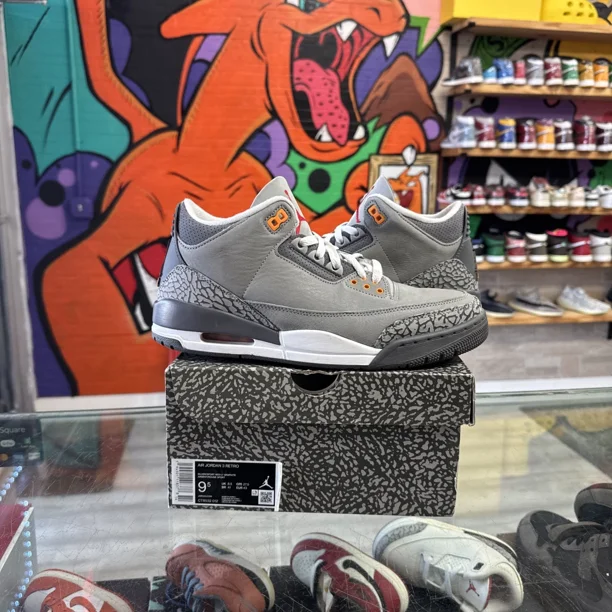 Ni - ke Size 9.5 - Ni - ke Air Jordan 3 Retro Cool Grey 2021 Men's Shoes - CT8532 012
