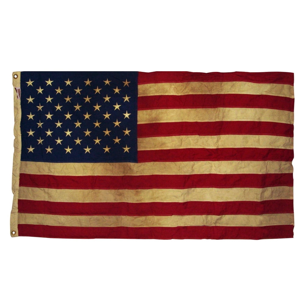 Download USA Vintage Tea Stained Boxed American Flag - 50 Stars 3 ...