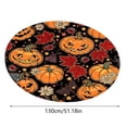 thumbnail image 2 of Elastic Halloween Tablecloth With Pumpkin Maple Leaf And Floral Patterns Black And Orange Round Cover For Indoor And Outdoor Parties Tablecloth 70 X 70 Teal Table Clothes for Rectangle Tables Table, 2 of 3
