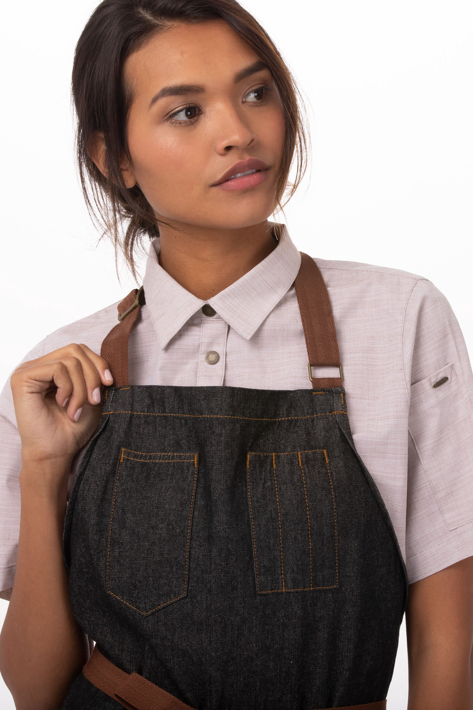 Chef Works Unisex Memphis Bib Apron, Black, One Size